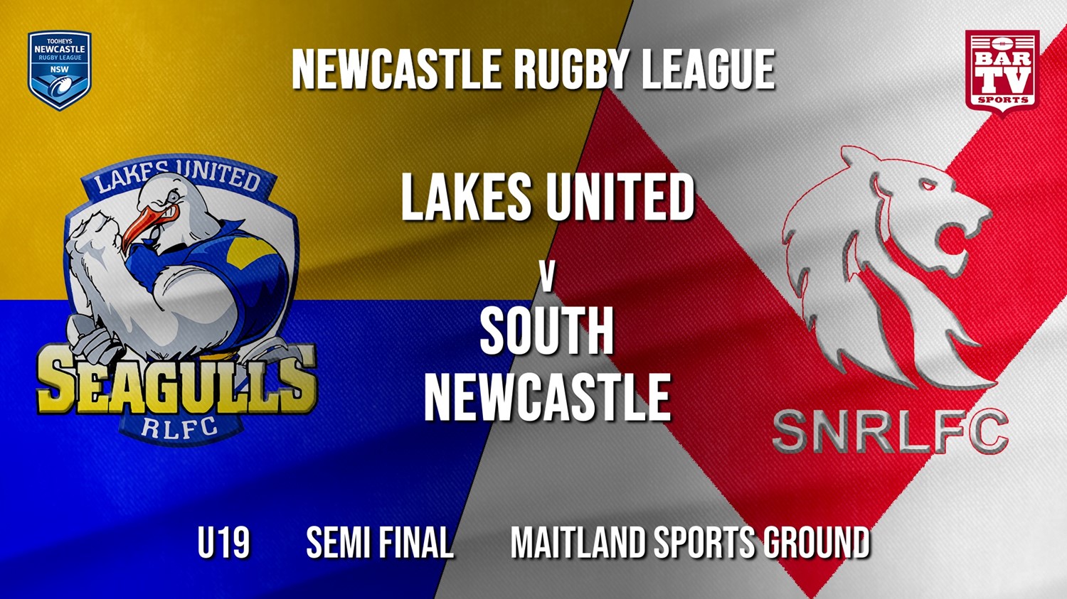 Newcastle Rugby League Semi Final - U19 - Lakes United v South Newcastle Slate Image