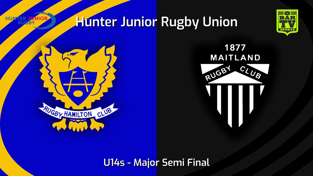 230819-Hunter Junior Rugby Union Major Semi Final - U14s - Hamilton Hawks v Maitland Black Slate Image