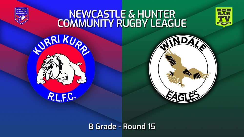MINI GAME: NHRL Round 15 - B Grade - Kurri Kurri Bulldogs v Windale Eagles Slate Image