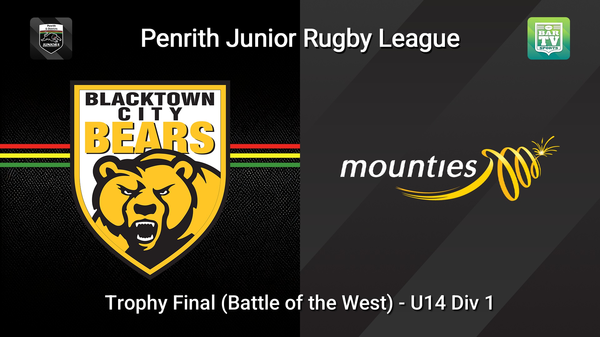 260919-video-Penrith & District Junior Rugby League Trophy Final (Battle of the West) - U14 Div 1 - Blacktown City v Mounties Slate Image