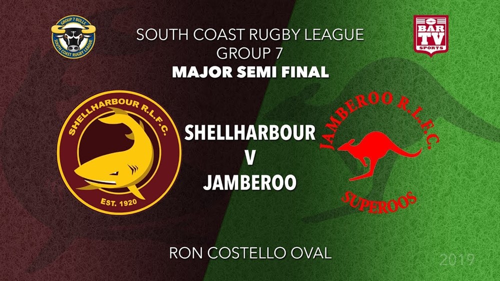  Group 7 South Coast Rugby League Major Semi Final - 1st Grade - Shellharbour Sharks v Jamberoo Slate Image