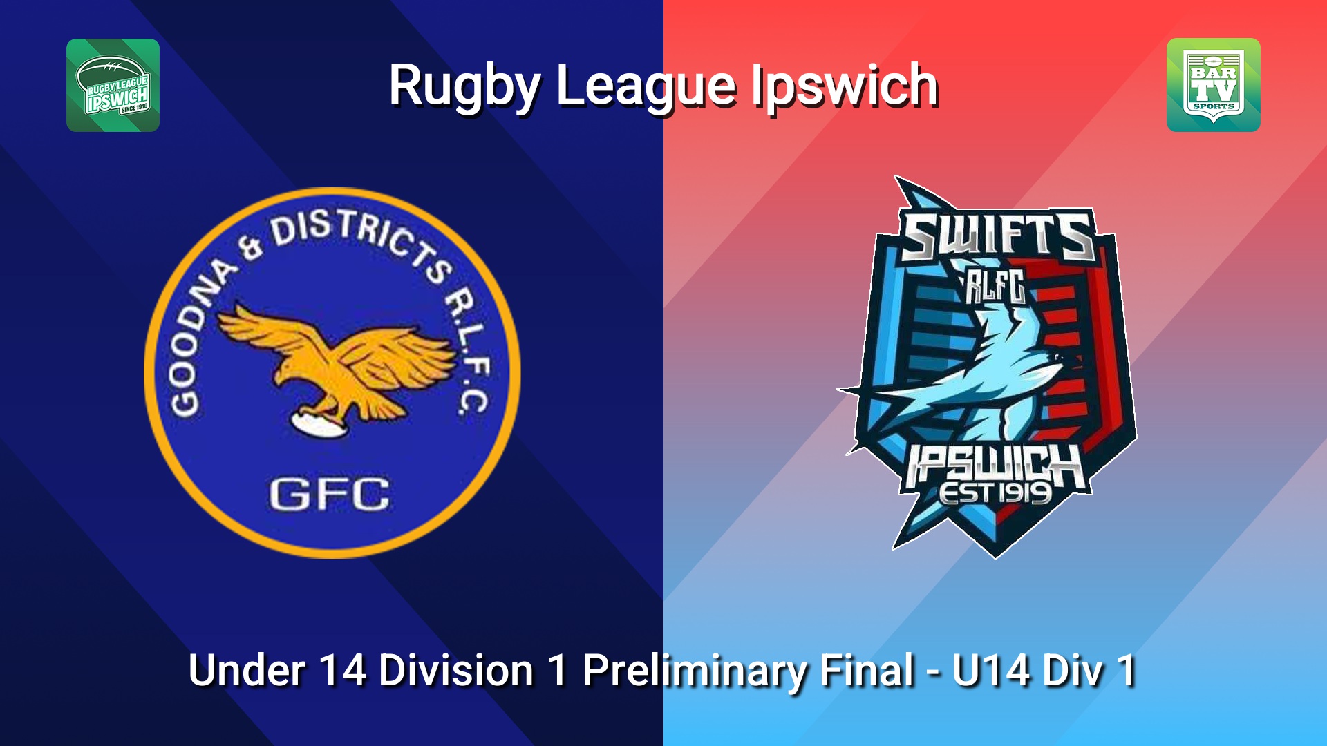 260828-video-Rugby League Ipswich Under 14 Division 1 Preliminary Final - U14 Div 1 - Goodna v Swifts Bluebirds Slate Image