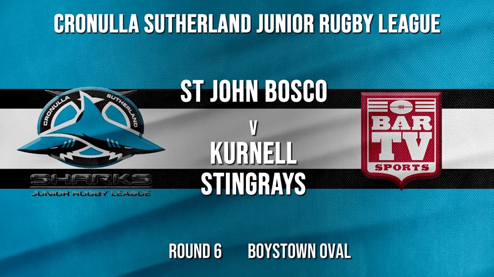 Cronulla JRL Round 6 - U/13 Blue Tag - St John Bosco v Kurnell Stingrays Slate Image