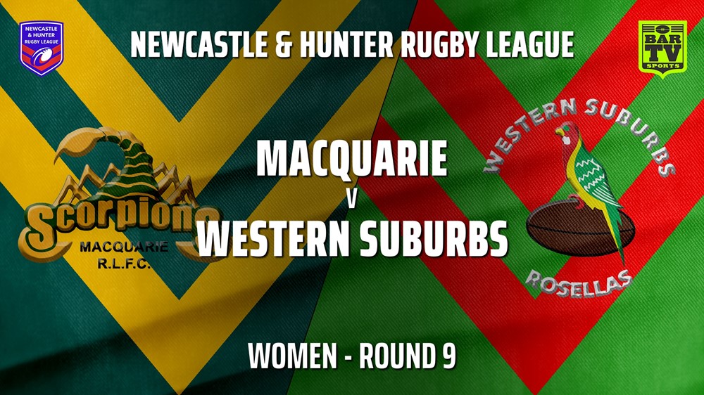 MINI GAME: NHRL Round 9 - Women - Macquarie Scorpions v Western Suburbs Rosellas Slate Image
