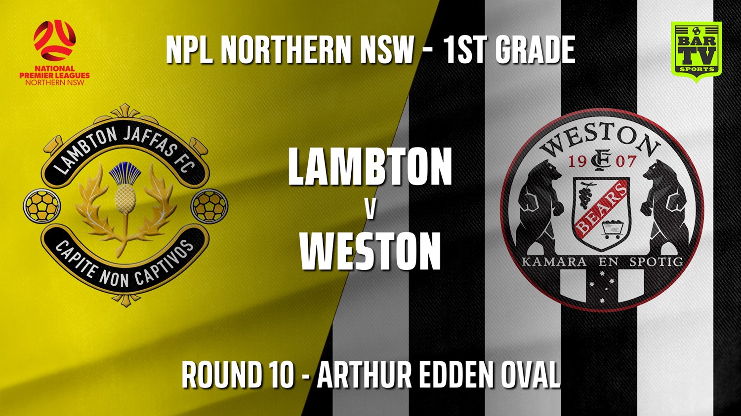 210605-NPL - NNSW Round 10 - Lambton Jaffas FC v Weston Workers FC Minigame Slate Image