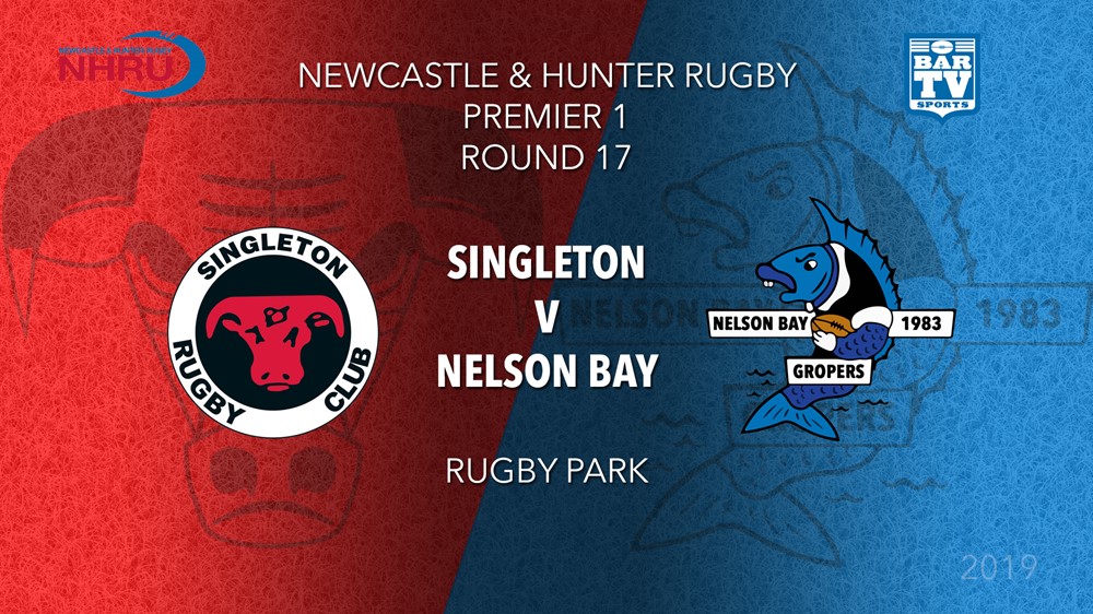 NHRU Round 17 - Premier 1 - Singleton Bulls v Nelson Bay Gropers Slate Image