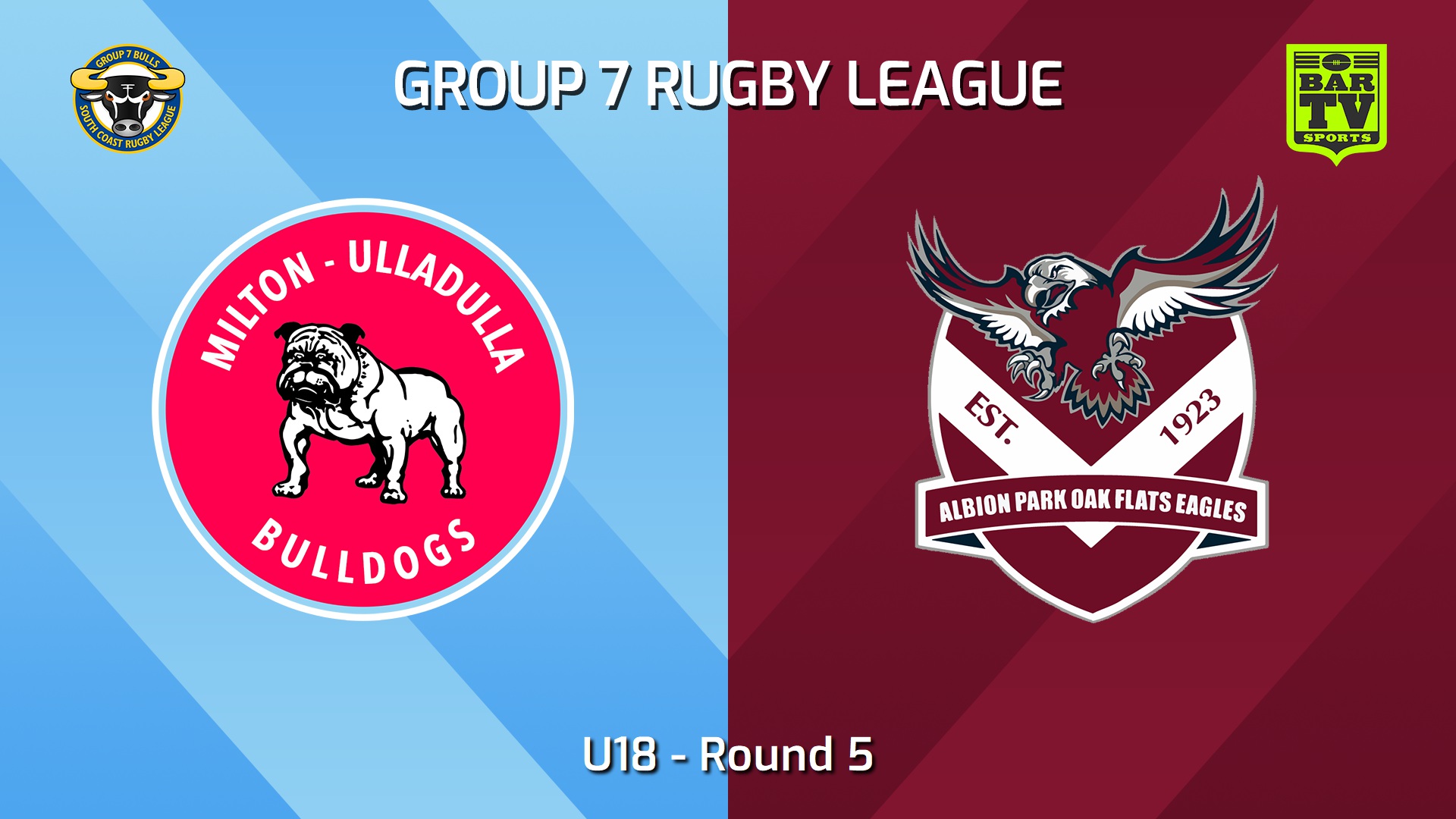 240505-video-South Coast Round 5 - U18 - Milton-Ulladulla Bulldogs v Albion Park Oak Flats Eagles Slate Image