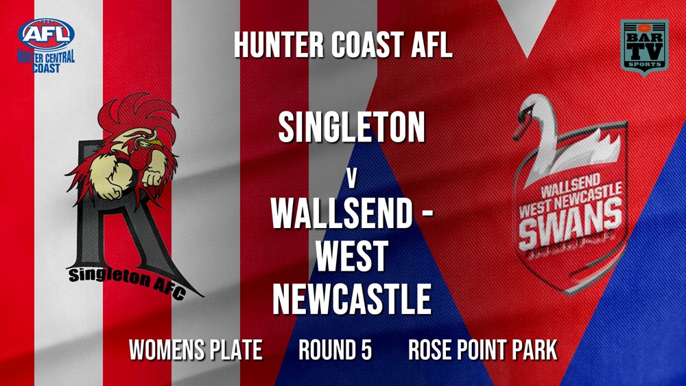 AFL HCC Round 5 - Women's Plate - Singleton Roosters v Wallsend - West Newcastle  (1) Slate Image