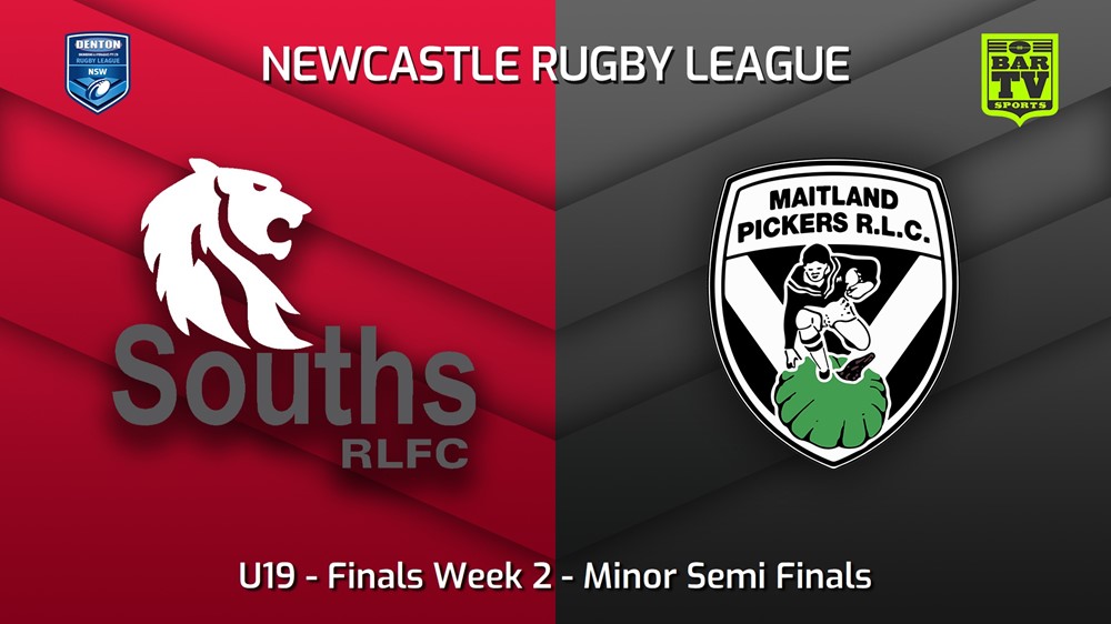 230820-Newcastle RL Finals Week 2 - Minor Semi Finals - U19 - South Newcastle Lions v Maitland Pickers Slate Image