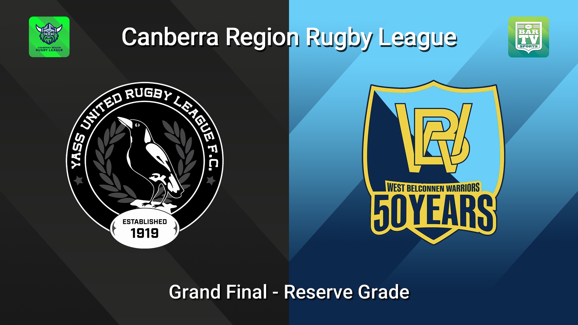 260919-video-Canberra Grand Final - Reserve Grade - Yass Magpies v West Belconnen Warriors Slate Image