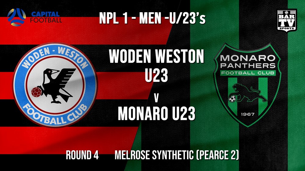 NPL1 Men - U23 - Capital Football  Round 4 - Woden Weston U23 v Monaro Panthers U23 Slate Image