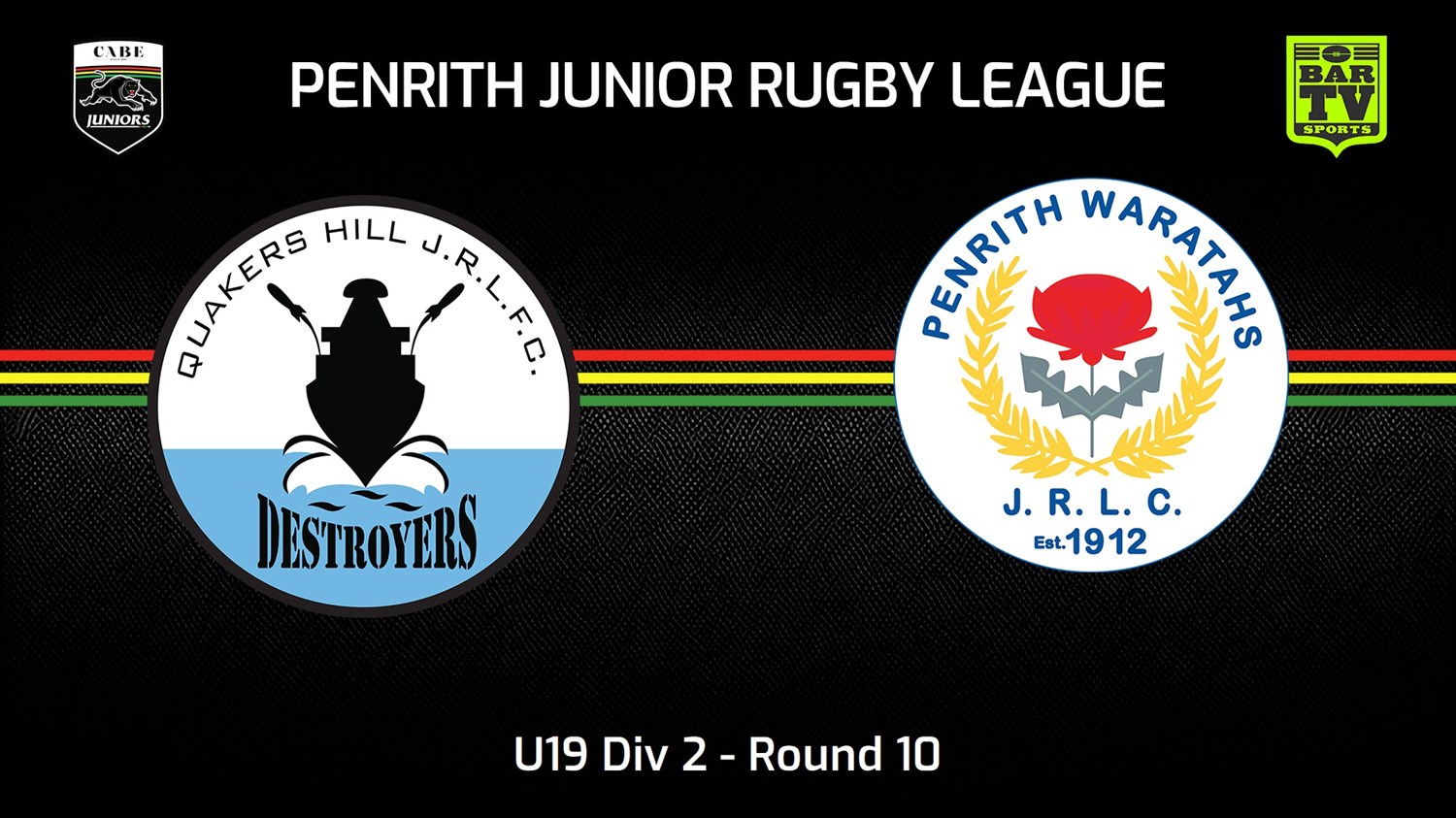 240622-video-Penrith & District Junior Rugby League Round 10 - U19 Div 2 - Quakers Hill Destroyers v Penrith Waratahs Slate Image