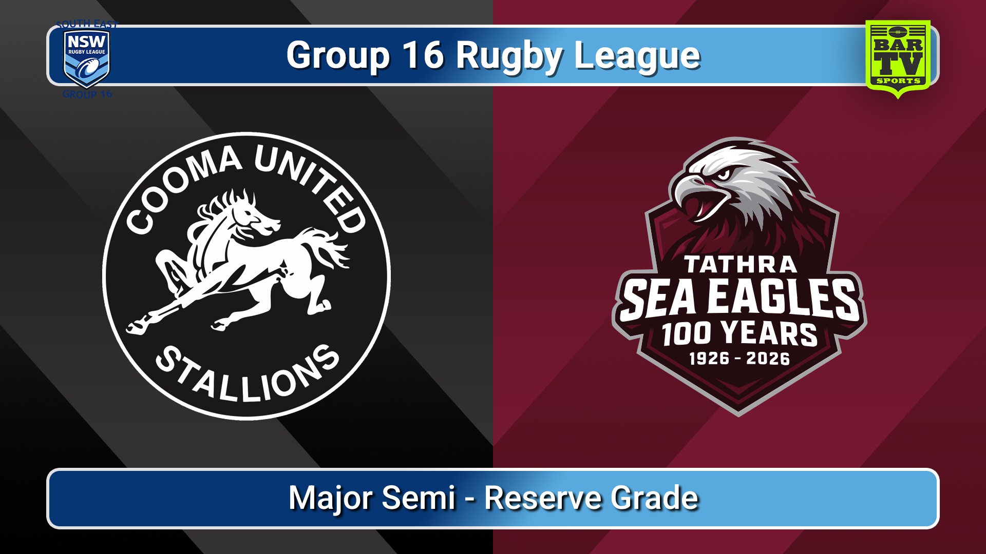 260816-video-Group 16 Rugby League  Major Semi - Reserve Grade - Cooma Stallions v Tathra Sea Eagles Slate Image