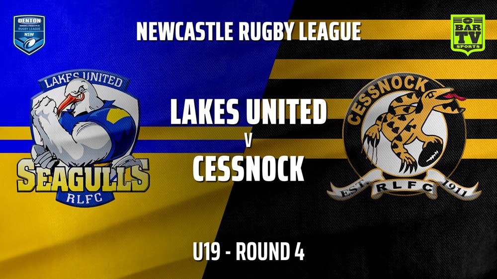 Newcastle Rugby League Round 4 - U19 - Lakes United v Cessnock Goannas Slate Image