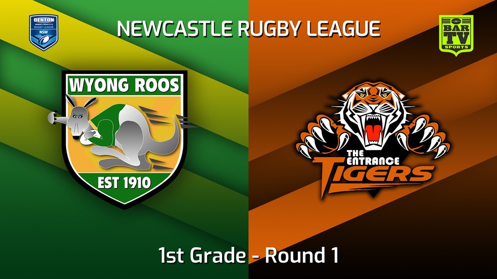 220326-Newcastle Round 1 - 1st Grade - Wyong Roos v The Entrance Tigers Slate Image