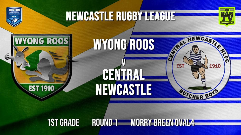 Newcastle Rugby League Round 1 - 1st Grade - Wyong Roos v Central Newcastle Slate Image