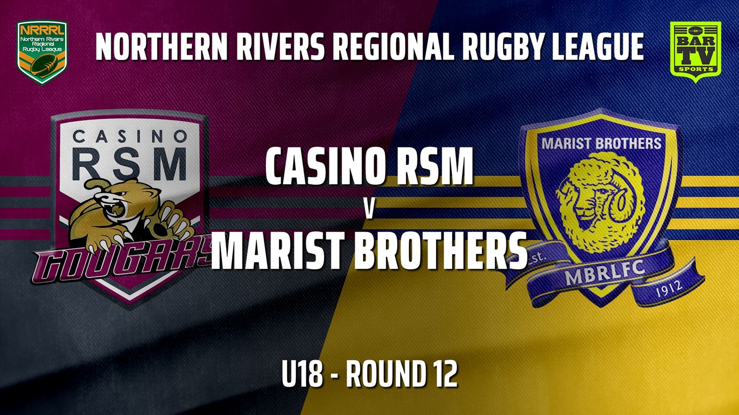 210725-Northern Rivers Round 12 - U18 - Casino RSM Cougars v Lismore Marist Brothers Rams Slate Image