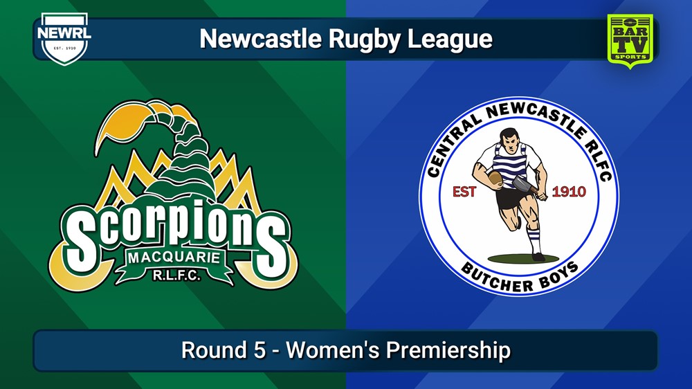 250607-video-Newcastle RL Round 5 - Women's Premiership - Macquarie Scorpions v Central Newcastle Slate Image