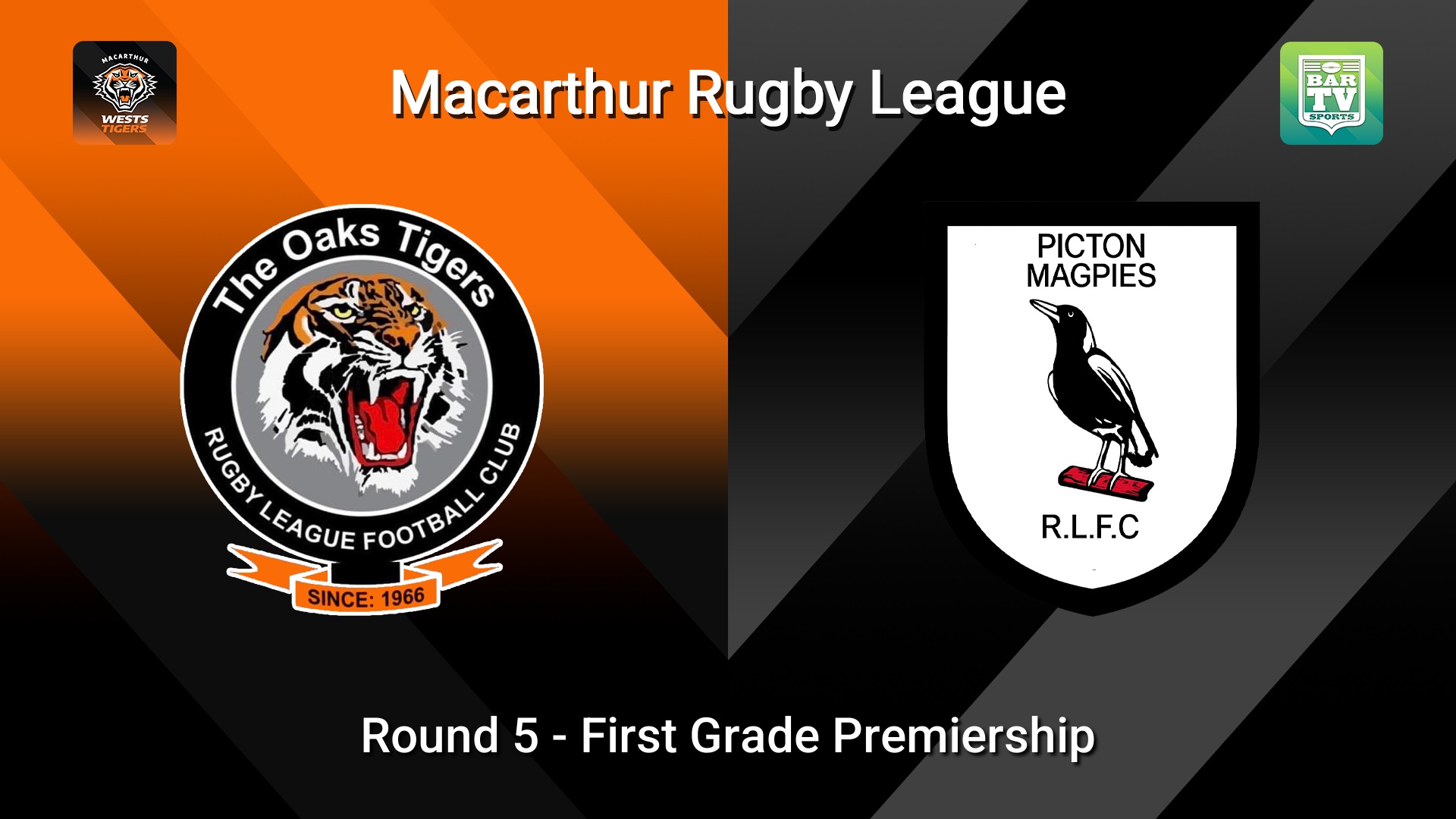 260517-video-Macarthur RL Round 5 - First Grade Premiership - The Oaks Tigers v Picton Magpies Slate Image