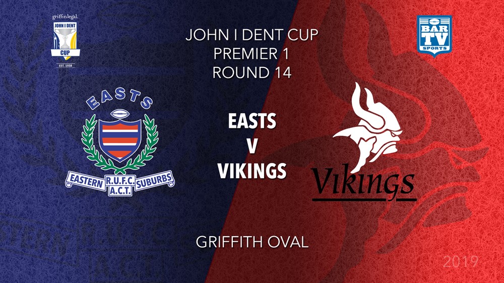 John I Dent Round 14 - Premier 1 - Eastern Suburbs v Tuggeranong Vikings Slate Image