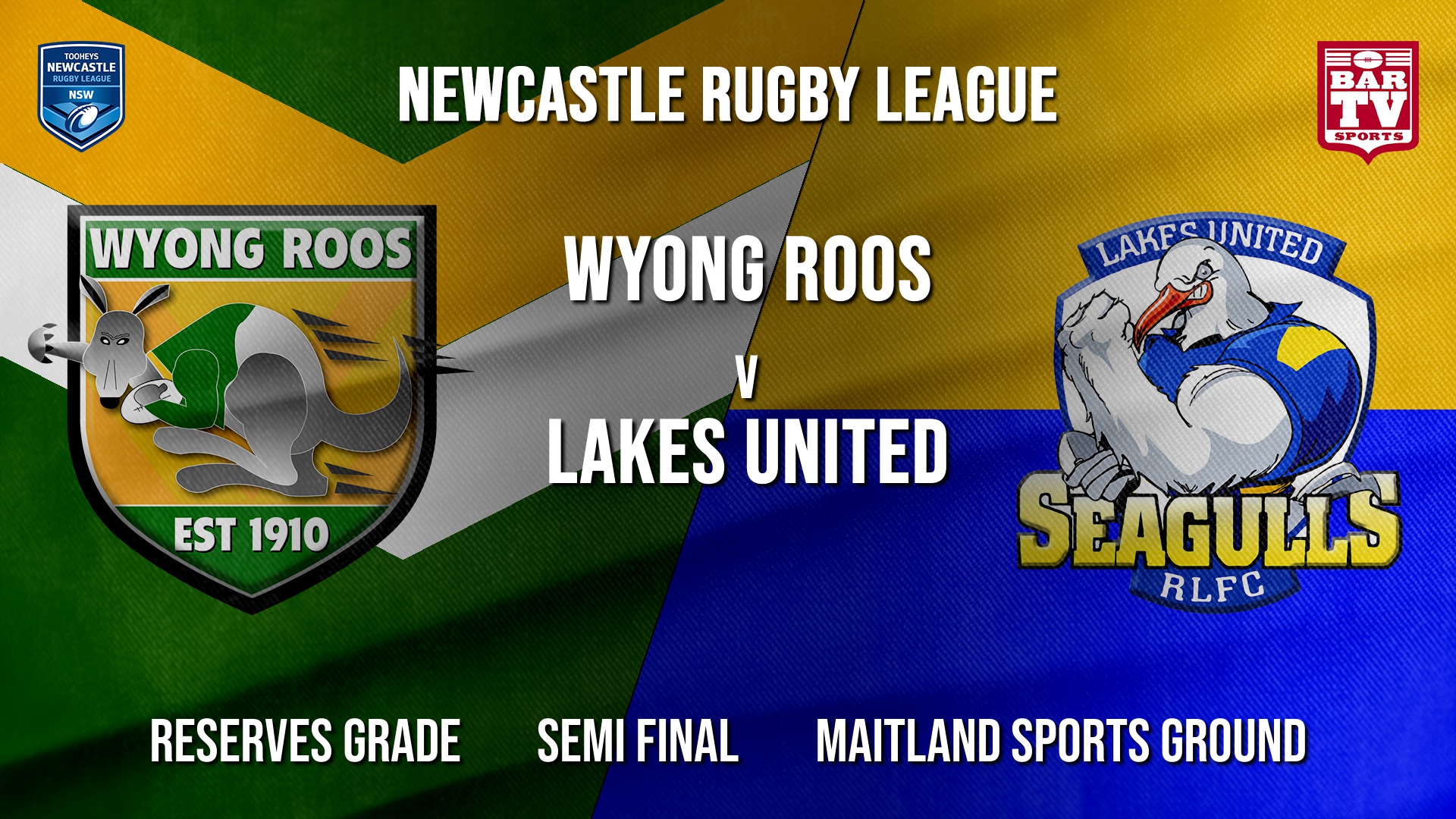 Newcastle Rugby League Semi Final - Reserves Grade - Wyong Roos v Lakes  United live video, scores