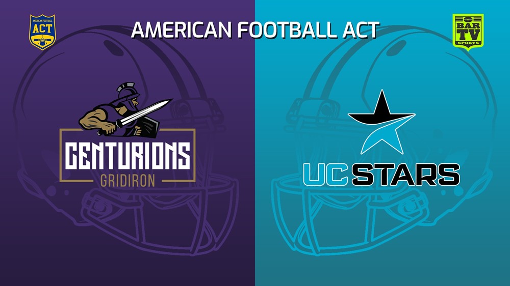 241109-video-American Football ACT Round 10 - Seniors - Centurions Gridiron v UC Stars Slate Image