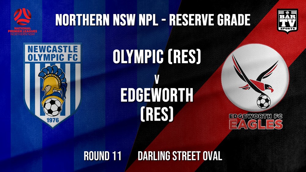 NPL NNSW RES Round 11 - Newcastle Olympic (Res) v Edgeworth Eagles (Res) Slate Image