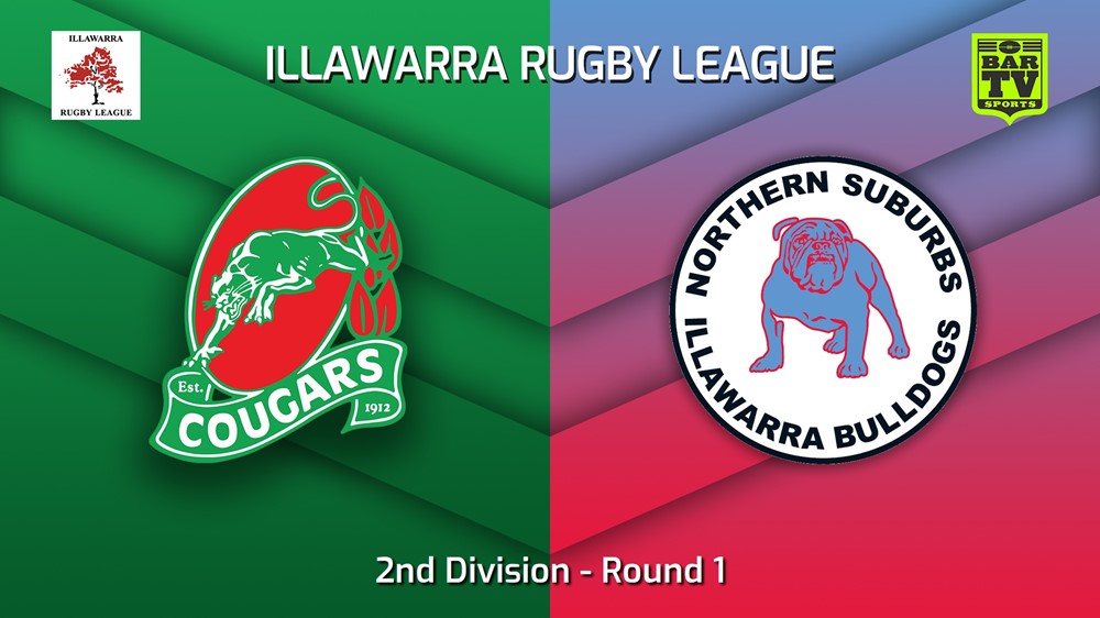 230422-Illawarra Round 1 - 2nd Division - Corrimal Cougars v Northern Suburbs Bulldogs Slate Image