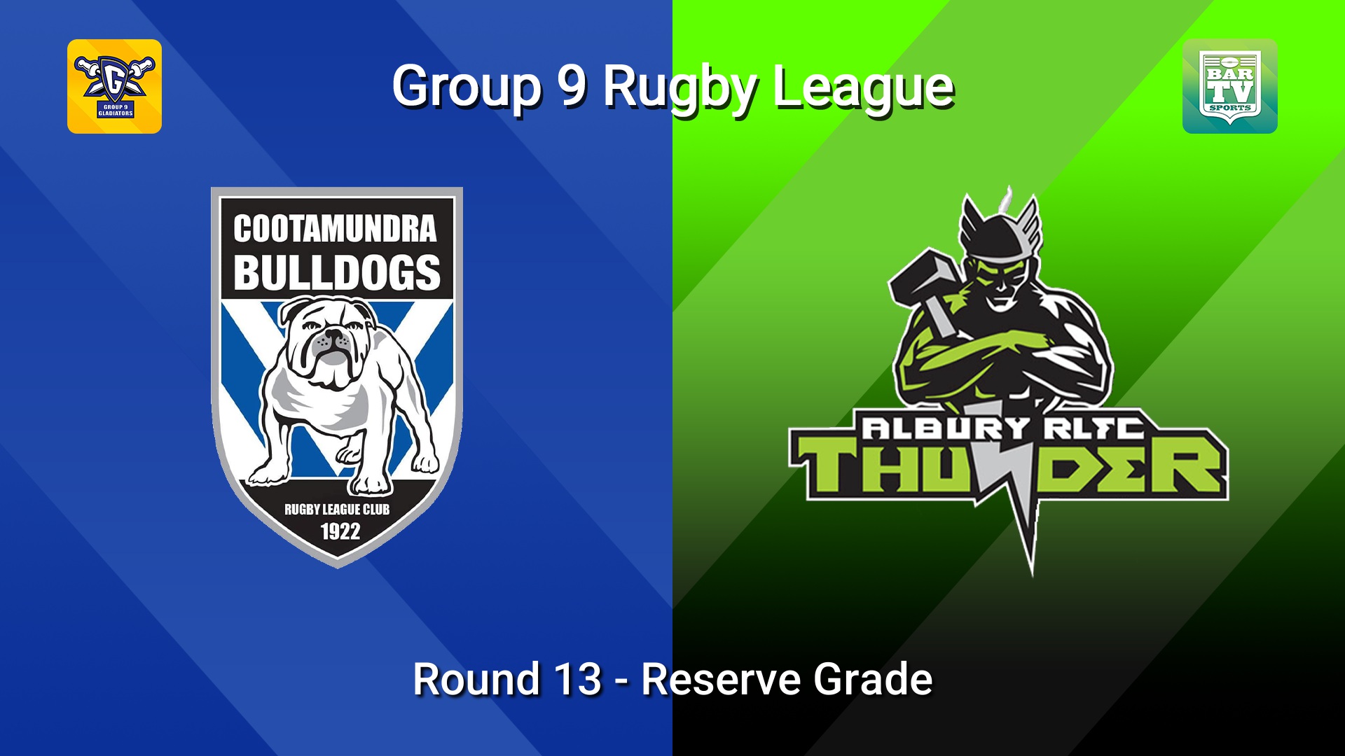 260726-video-Group 9 RL Round 13 - Reserve Grade - Cootamundra Bulldogs v Albury Thunder Slate Image