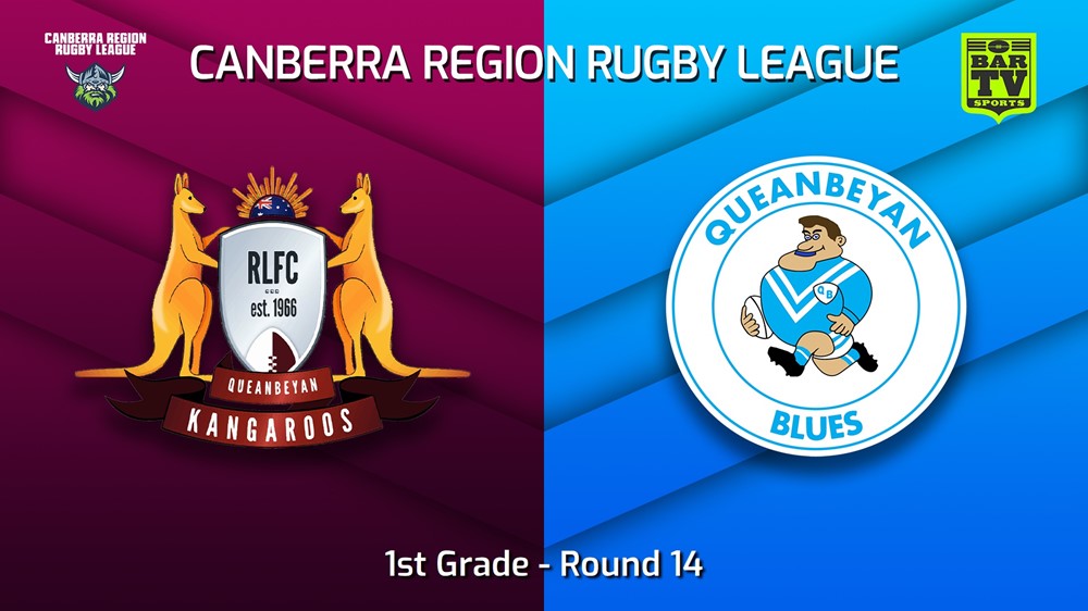 220723-Canberra Round 14 - 1st Grade - Queanbeyan Kangaroos v Queanbeyan Blues Slate Image