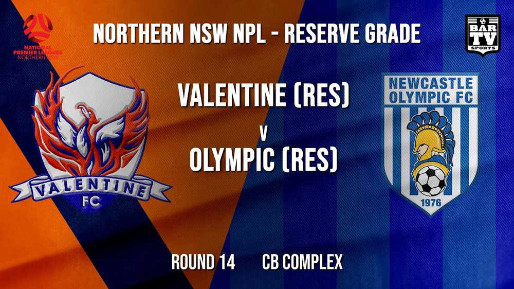 NPL NNSW RES Round 14 - Valentine Phoenix FC (Res) v Newcastle Olympic (Res) Slate Image