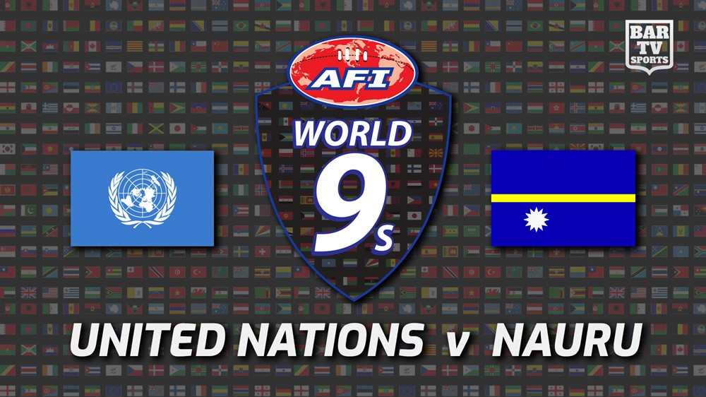 220219-Australian Football International Round 1 - World 9's - United Nations (men's) v Nauru (men's) Slate Image