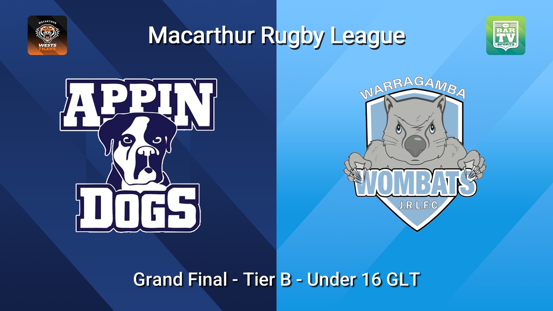 260904-video-Macarthur RL Grand Final - Tier B - Under 16 GLT - Appin Dogs v Warragamba Wombats Slate Image