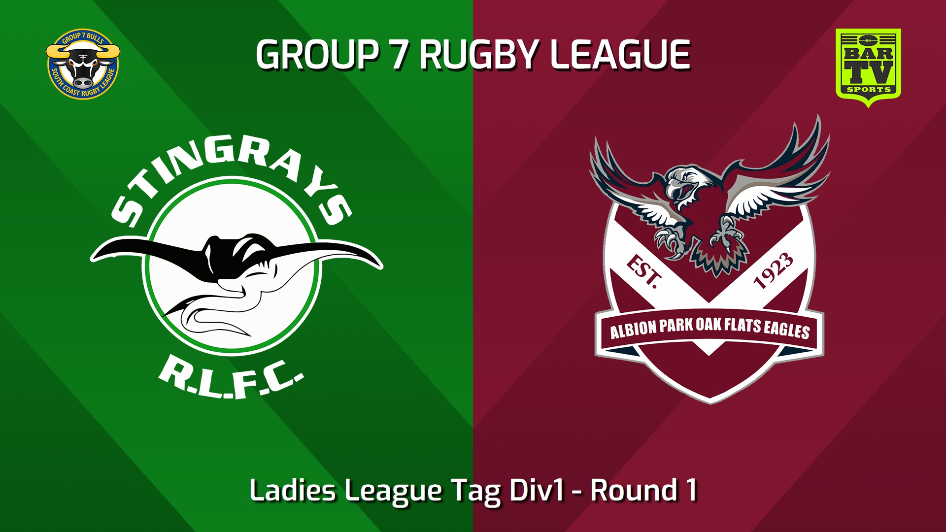 240714-video-South Coast Round 1 - Ladies League Tag Div1 - Stingrays of Shellharbour v Albion Park Oak Flats Eagles Slate Image