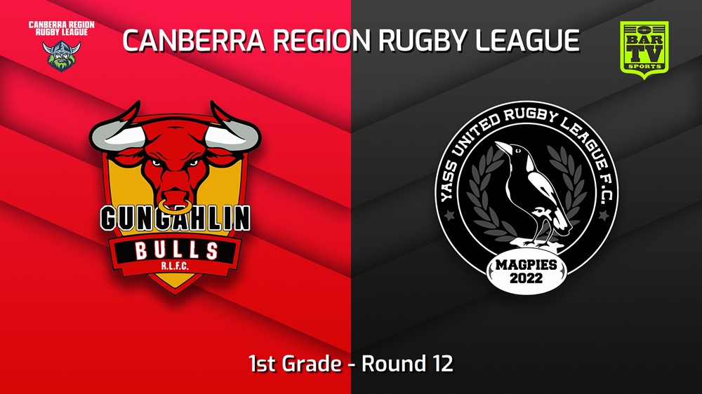 230708-Canberra Round 12 - 1st Grade - Gungahlin Bulls v Yass Magpies Slate Image