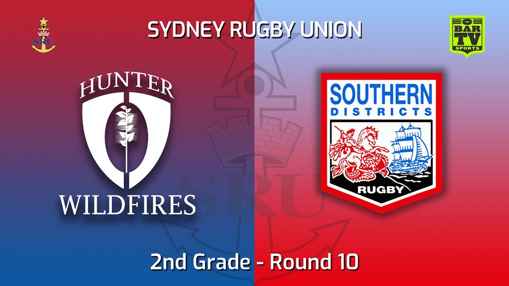 220604-Sydney Rugby Union Round 10  - 2nd Grade - Hunter Wildfires v Southern Districts Minigame Slate Image