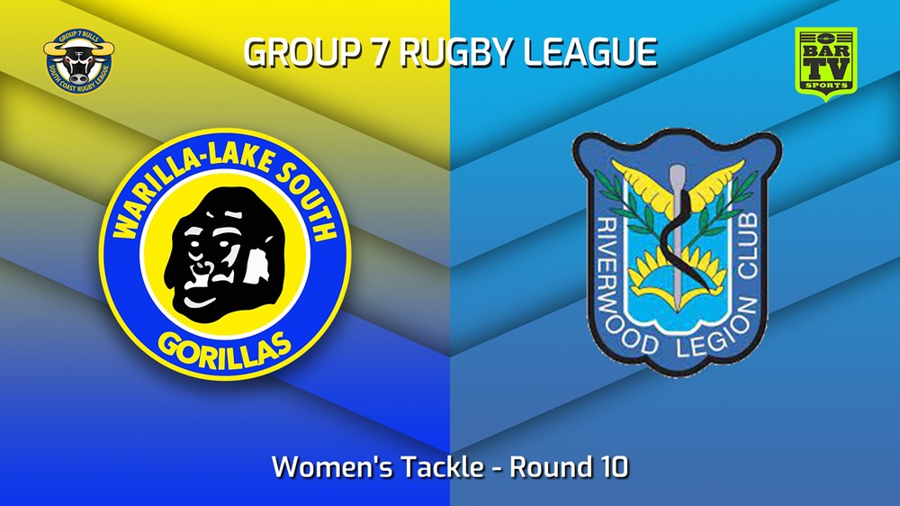 230604-South Coast Round 10 - Women's Tackle - Warilla-Lake South Gorillas v Riverwood Legion Minigame Slate Image