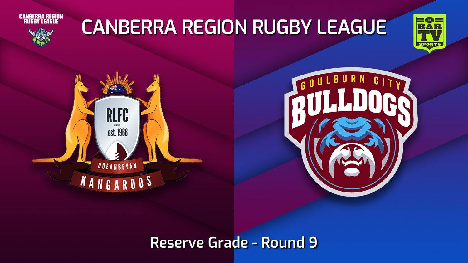 MINI GAME: Canberra Round 9 - Reserve Grade - Queanbeyan Kangaroos v Goulburn City Bulldogs Slate Image
