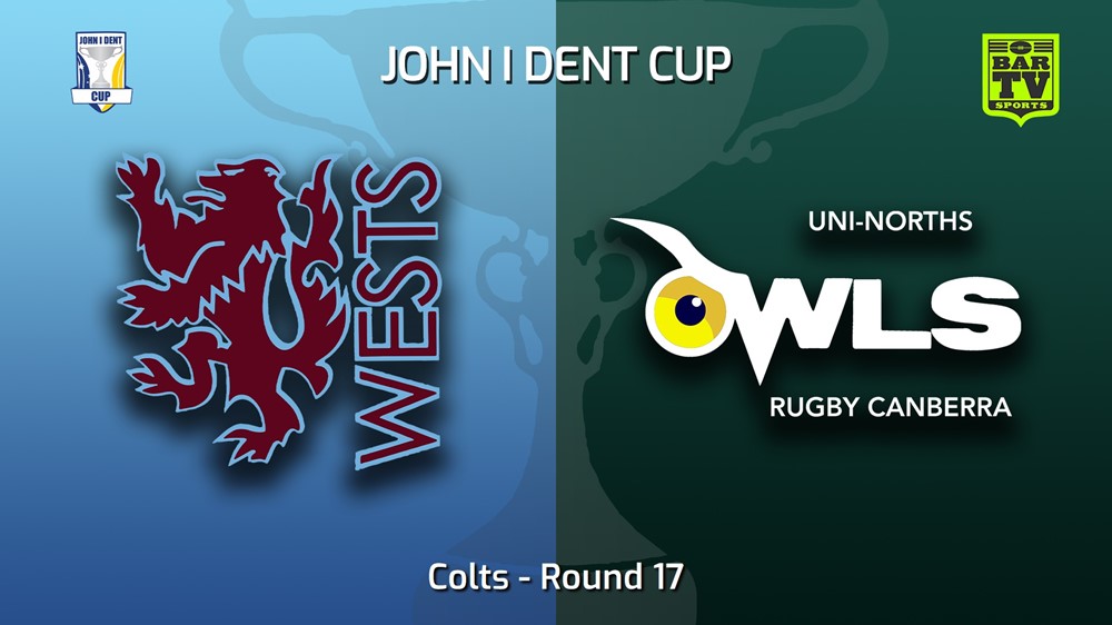 220820-John I Dent (ACT) Round 17 - Colts - Wests Lions v UNI-Norths Slate Image