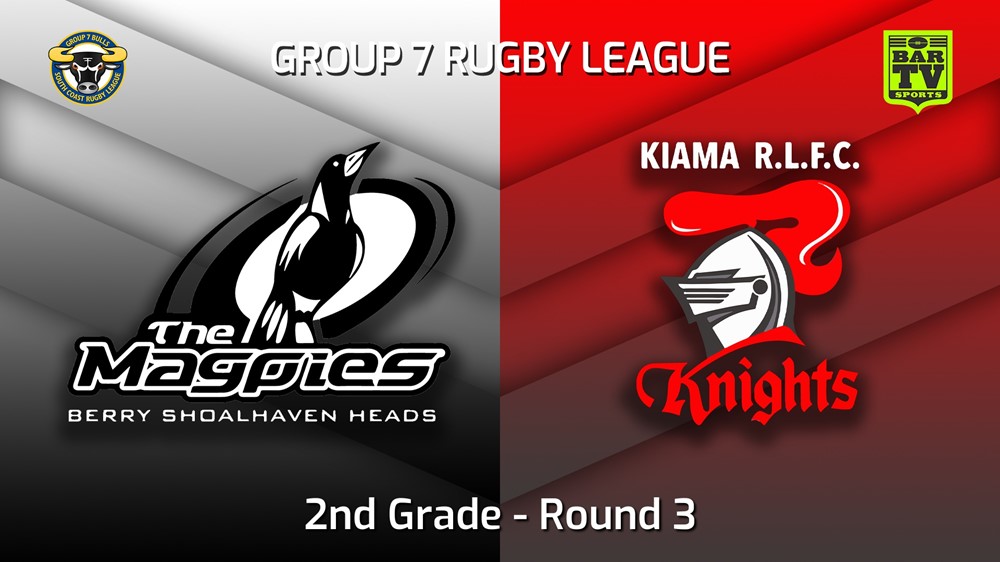 220430-South Coast Round 3 - 2nd Grade - Berry-Shoalhaven Heads Magpies v Kiama Knights Slate Image