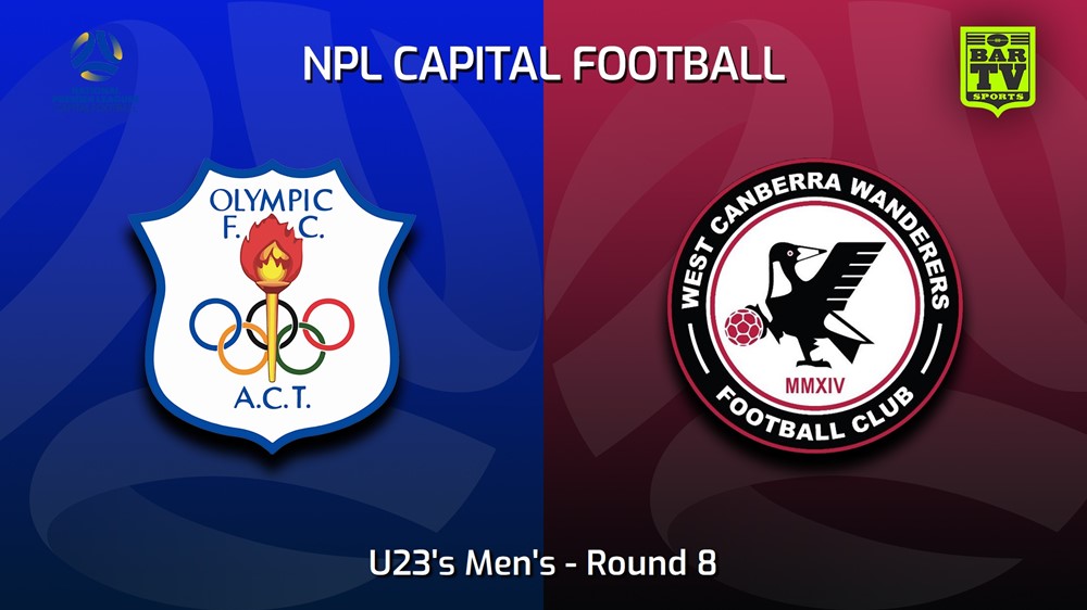 230527-Capital NPL U23 Round 8 - Canberra Olympic U23 v West Canberra Wanderers U23s Slate Image