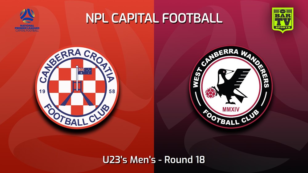 230813-Capital NPL U23 Round 18 - Canberra Croatia FC U23 v West Canberra Wanderers U23s Minigame Slate Image