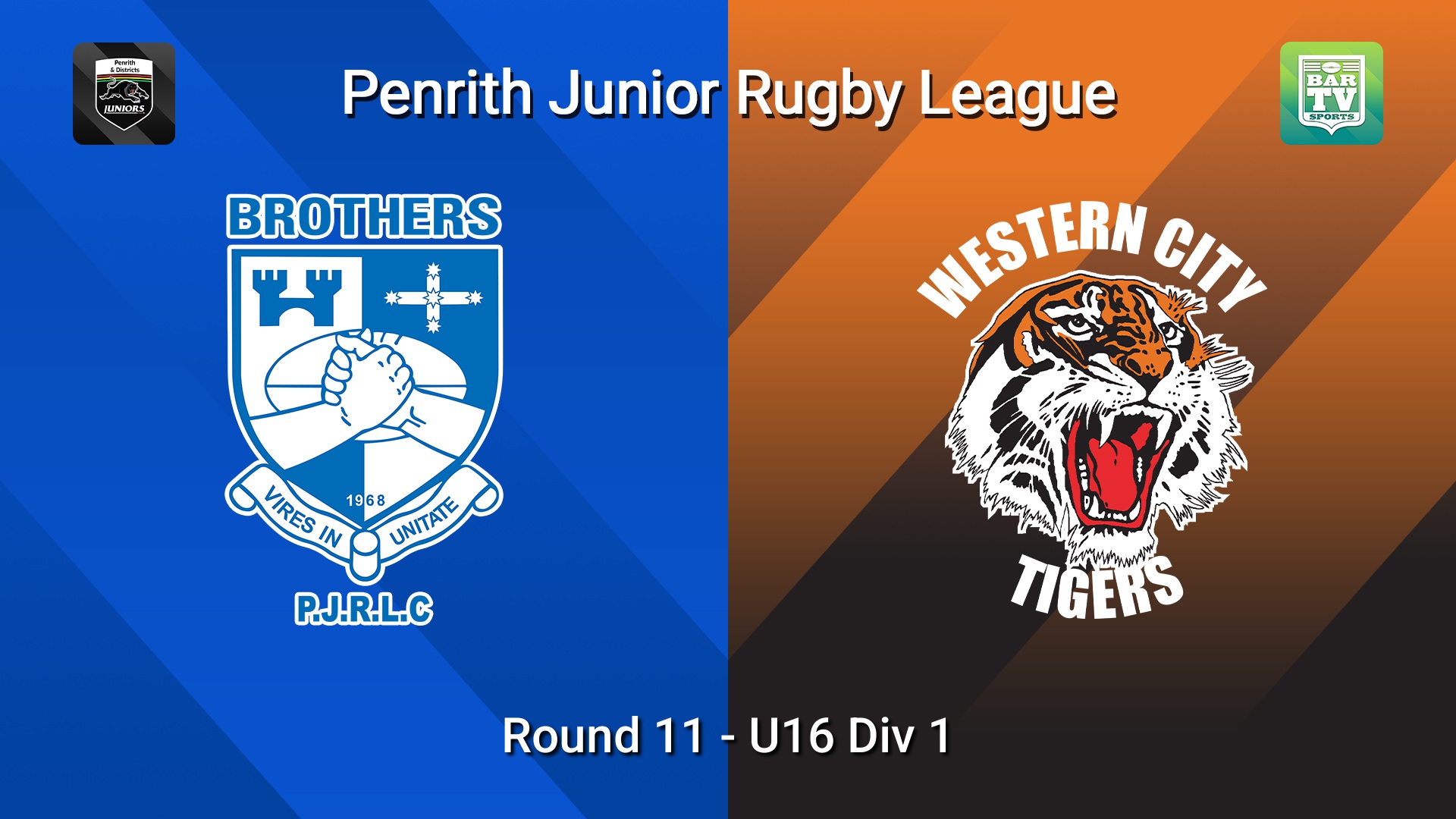 260711-video-Penrith & District Junior Rugby League Round 11 - U16 Div 1 - Brothers v Western City Tigers Slate Image