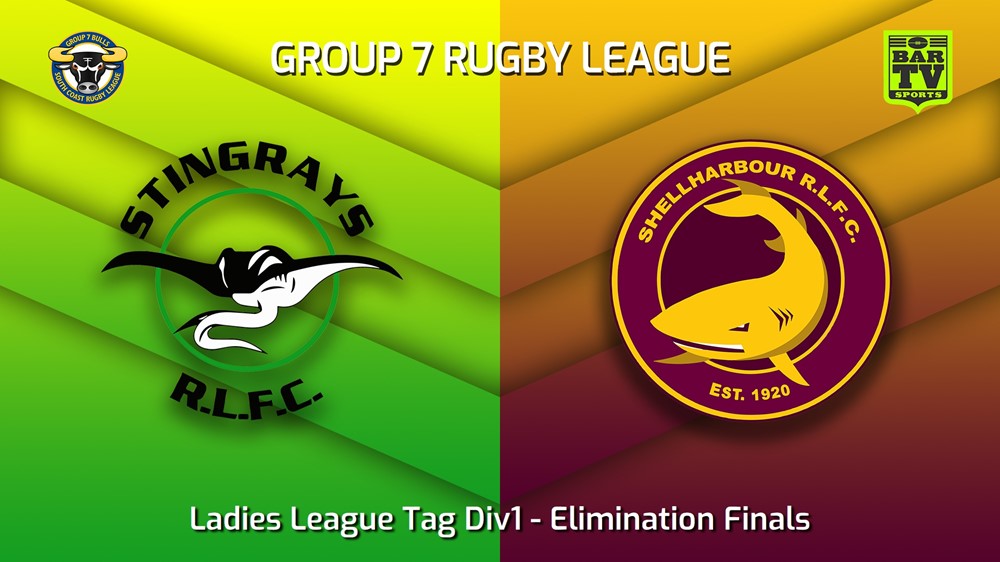 230826-South Coast Elimination Finals - Ladies League Tag Div1 - Stingrays of Shellharbour v Shellharbour Sharks Slate Image