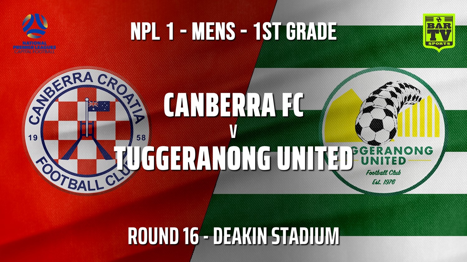 MINI GAME: Capital NPL Round 16 - Canberra FC v Tuggeranong United FC Slate Image