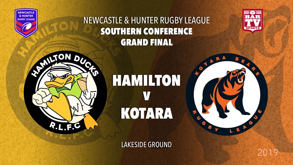2019 Newcastle and Hunter RL Grand Final - Hamilton Ducks v Kotara Bears Slate Image