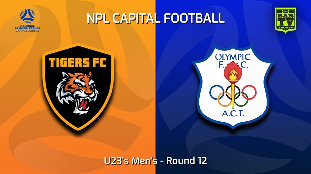 230624-Capital NPL U23 Round 12 - Tigers FC U23 v Canberra Olympic U23 Slate Image