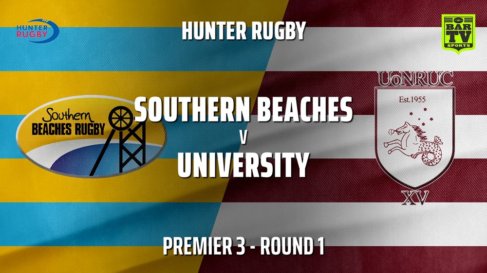 HRU Round 1 - Premier 3 - Southern Beaches v University Of Newcastle Slate Image