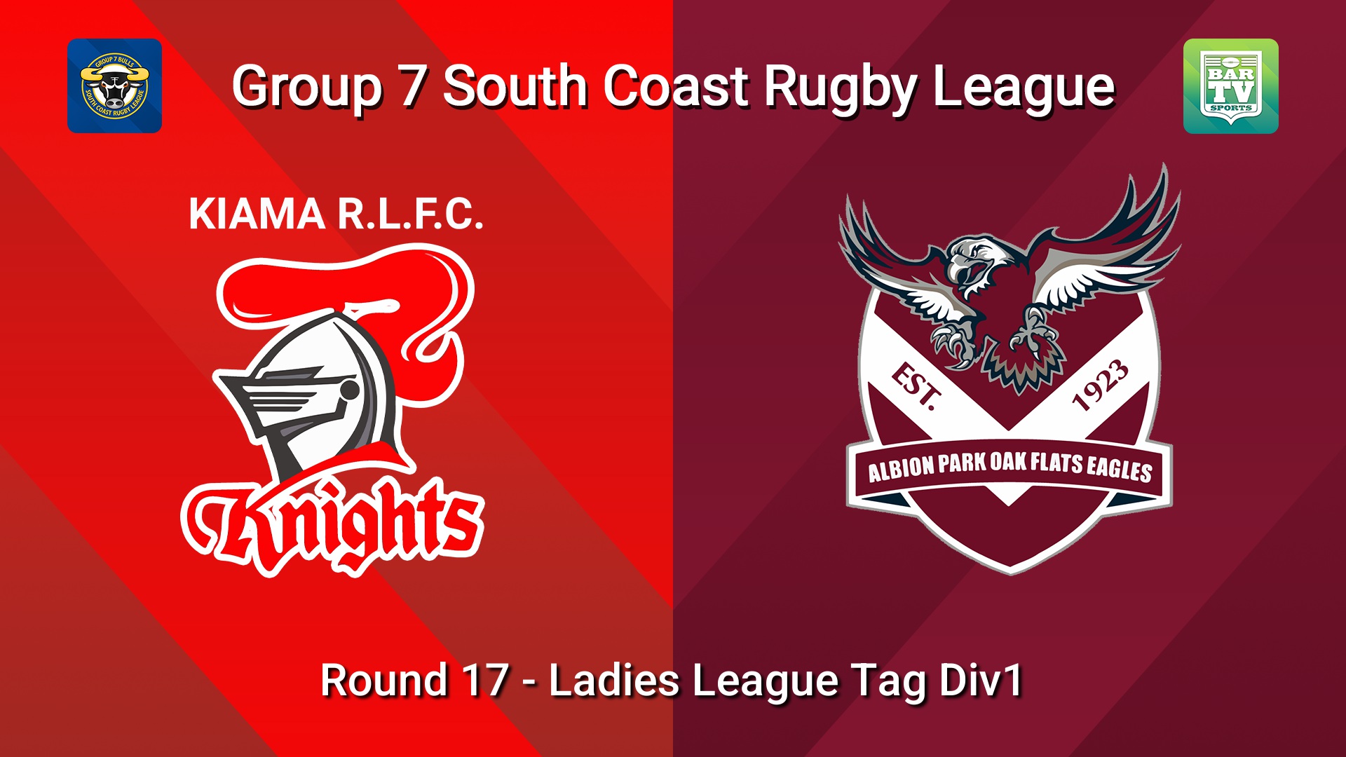 260830-video-South Coast Round 17 - Ladies League Tag Div1 - Kiama Knights v Albion Park Oak Flats Slate Image