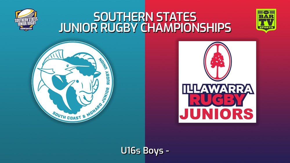 230714-Southern States Junior Rugby Championships U16s Boys - South Coast-Monaro v Illawarra Rugby Slate Image